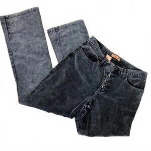 vintage high waisted button fly stone‎ washed corduroy jeans sz 8  EUC